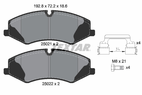 Brake Pad Set, disc brake (Front axle)  Art. 2502101