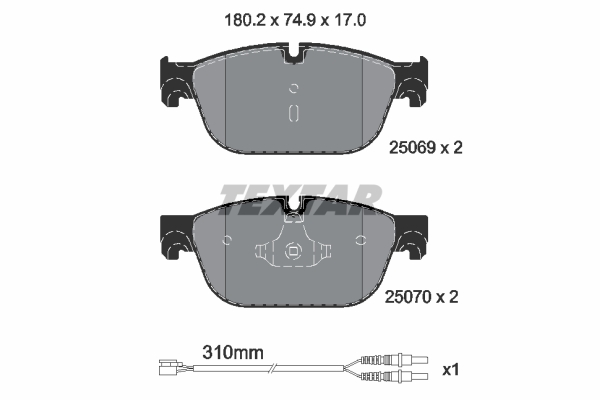 Brake Pad Set, disc brake (Front axle)  Art. 2506901