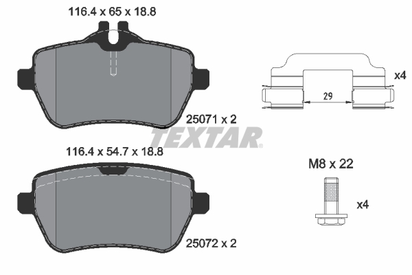 Brake Pad Set, disc brake (Rear axle)  Art. 2507103