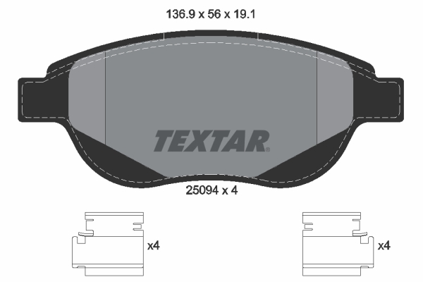 Brake Pad Set, disc brake (Front axle)  Art. 2509401