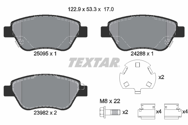 Brake Pad Set, disc brake (Front axle)  Art. 2509501