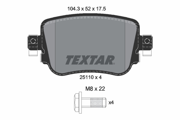 Brake Pad Set, disc brake (Rear axle)  Art. 2511003