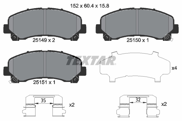 Brake Pad Set, disc brake (Front axle)  Art. 2514901