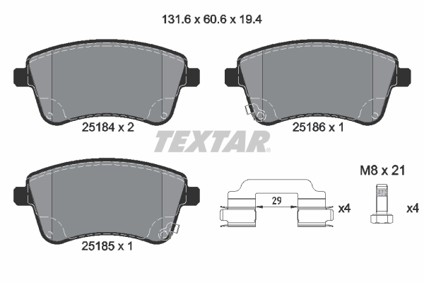 Brake Pad Set, disc brake (Front axle)  Art. 2518401