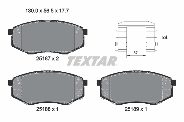 Brake Pad Set, disc brake (Front axle)  Art. 2518701