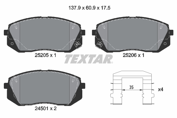 Brake Pad Set, disc brake (Front axle)  Art. 2520501