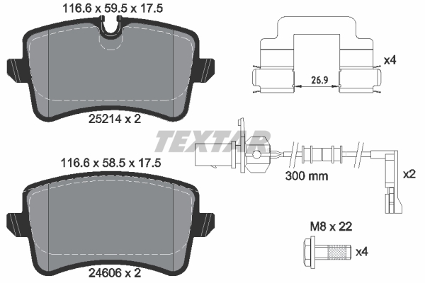 Brake Pad Set, disc brake (Rear axle)  Art. 2521401