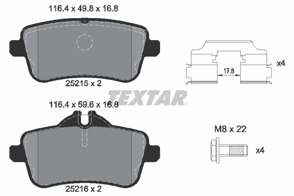 Brake Pad Set, disc brake (Front axle)  Art. 2521505