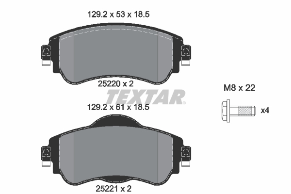 Brake Pad Set, disc brake (Front axle)  Art. 2522001