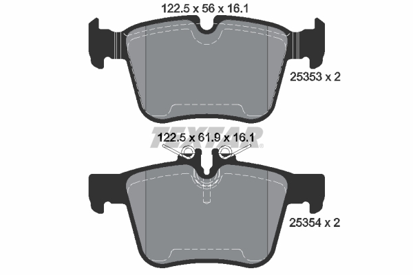 Brake Pad Set, disc brake (Rear axle)  Art. 2535301