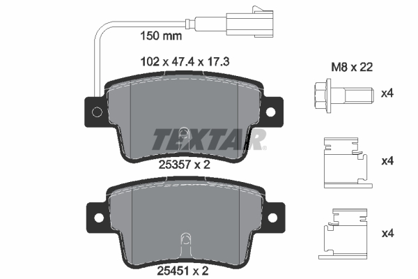 Brake Pad Set, disc brake (Rear axle)  Art. 2535701