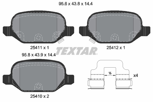 Brake Pad Set, disc brake (Rear axle)  Art. 2541101