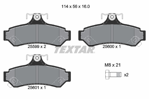 Brake Pad Set, disc brake (Rear axle)  Art. 2559901