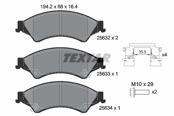 Brake Pad Set, disc brake (Front axle)  Art. 2563201