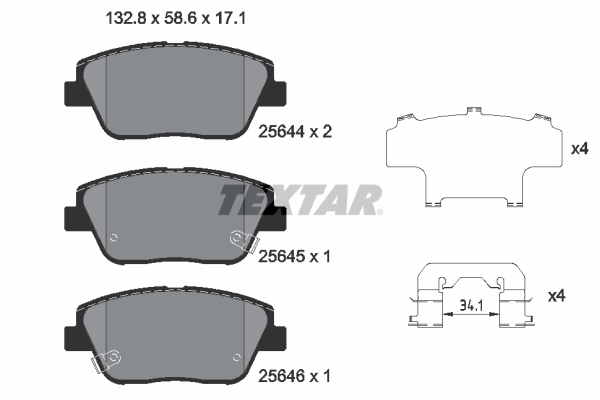 Brake Pad Set, disc brake (Front axle)  Art. 2564401