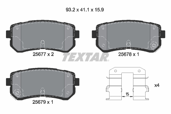 Brake Pad Set, disc brake (Rear axle)  Art. 2567701