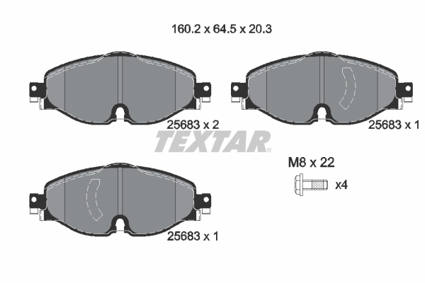 Brake Pad Set, disc brake (Front axle)  Art. 2568303