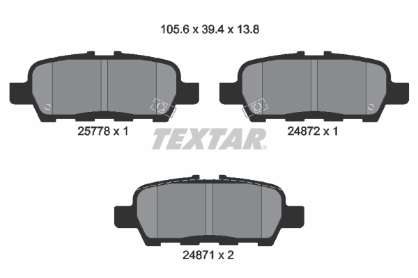 Brake Pad Set, disc brake (Rear axle)  Art. 2577801