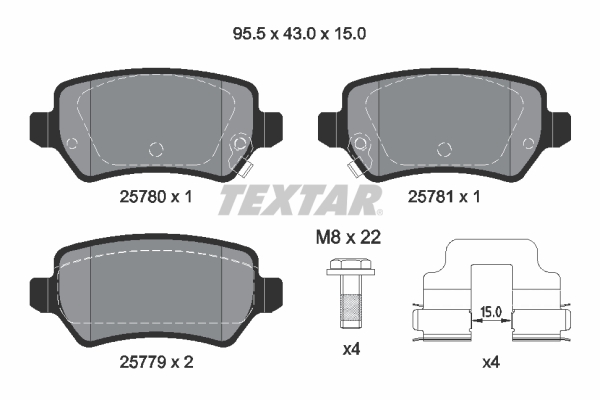 Brake Pad Set, disc brake (Rear axle)  Art. 2578001