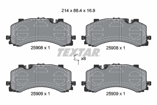 Brake Pad Set, disc brake (Front axle)  Art. 2590801