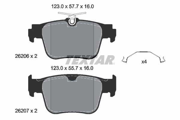 Brake Pad Set, disc brake (Rear axle)  Art. 2620601