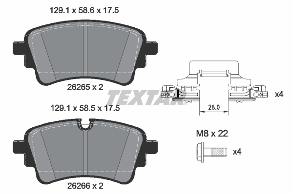 Brake Pad Set, disc brake (Rear axle)  Art. 2626501