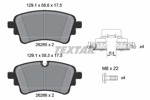 Brake Pad Set, disc brake (Rear axle)  Art. 2626503