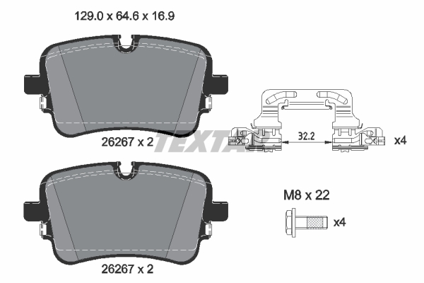 Brake Pad Set, disc brake (Rear axle)  Art. 2626701