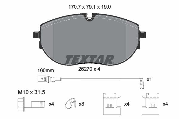 Brake Pad Set, disc brake (Front axle)  Art. 2627001