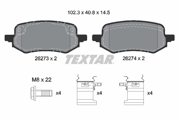 Brake Pad Set, disc brake (Front axle)  Art. 2627301