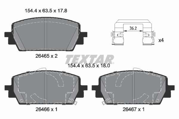 Brake Pad Set, disc brake  Art. 2646501