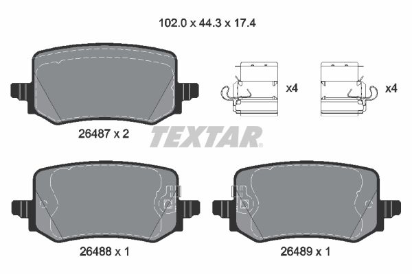 Brake Pad Set, disc brake  Art. 2648701