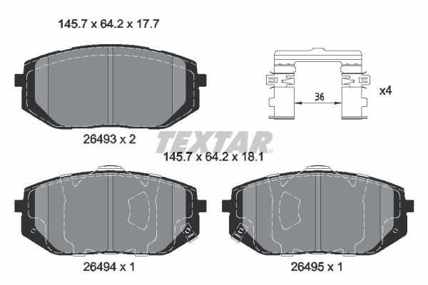 Brake Pad Set, disc brake  Art. 2649301