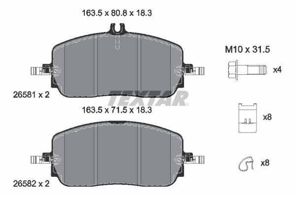 Brake Pad Set, disc brake  Art. 2658101