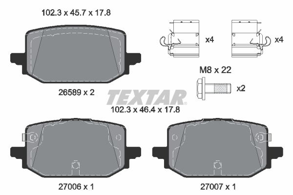 Brake Pad Set, disc brake  Art. 2658901