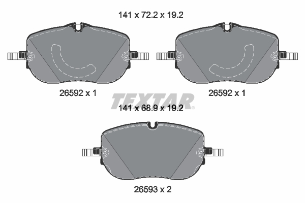 Brake Pad Set, disc brake  Art. 2659201