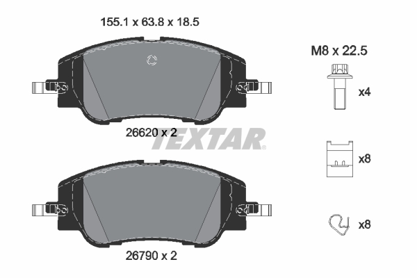 Brake Pad Set, disc brake  Art. 2662001