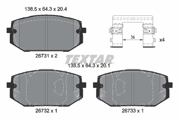 Brake Pad Set, disc brake  Art. 2673101