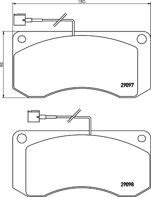 Brake Pad Set, disc brake  (Front axle)  Art. 2909702