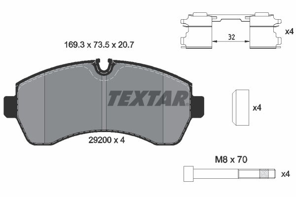 Brake Pad Set, disc brake (Front axle)  Art. 2920002