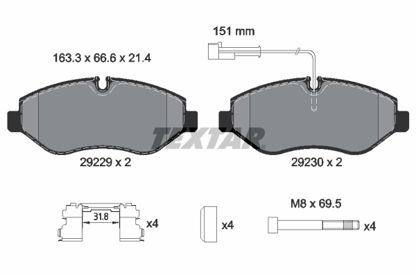 Brake Pad Set, disc brake (Front axle)  Art. 2922902