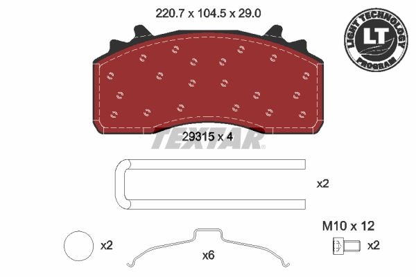 Brake Pad Set, disc brake  (Rear axle)  Art. 2931501