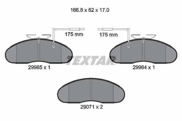 Brake Pad Set, disc brake (Rear axle)  Art. 2998501