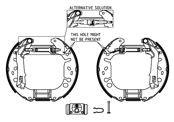 Brake Shoe Set (Rear axle)  Art. 84065400