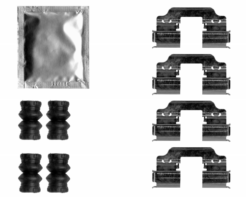 Accessory Kit, disc brake pad (LUCAS/TRW)  Art. 82547800