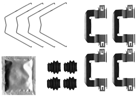 Accessory Kit, disc brake pad (Front axle)  Art. 82551900