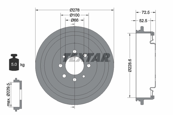 Brake Drum (Rear axle)  Art. 94013700