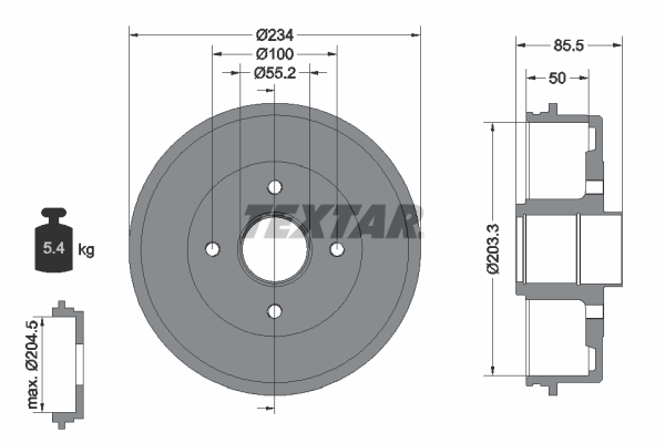 Brake Drum (Rear axle)  Art. 94019600