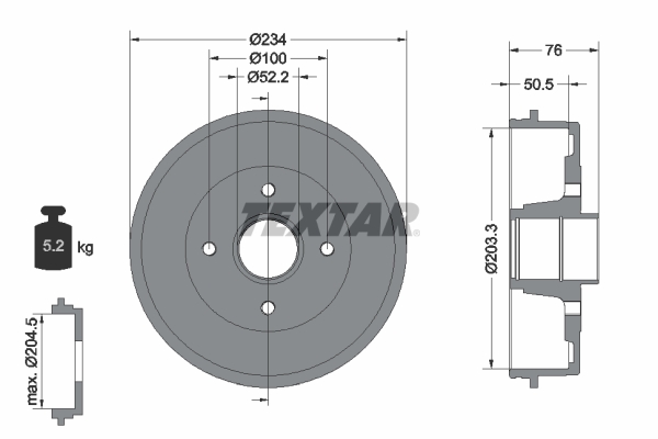 Brake Drum (Rear axle)  Art. 94019700