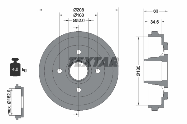 Brake Drum (Rear axle)  Art. 94023900